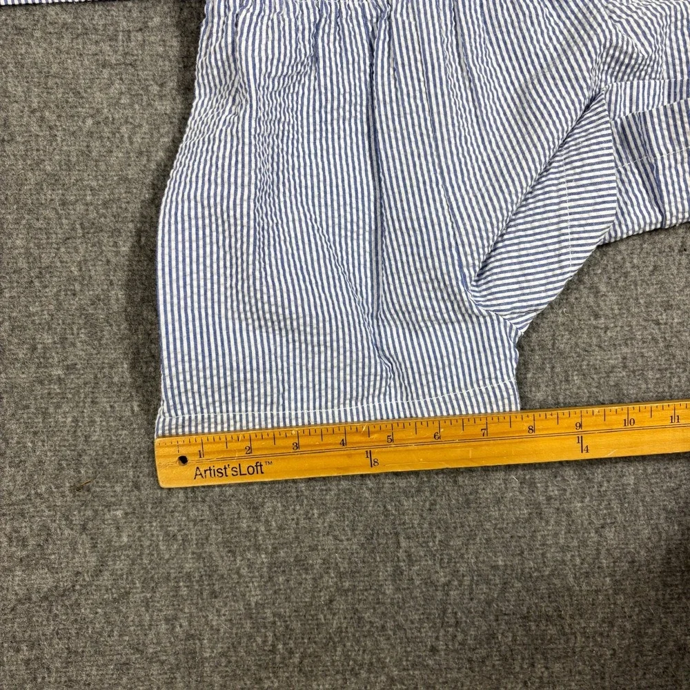 Funtasia Too Boys Sailor Seersucker Set Blue Stripe Anchor Buttons 4T 58200